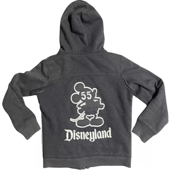 Disneyland Mickey Mouse 55 Embroidered Sherpa Lined Full Zip Hoodie Women Medium - Picture 2 of 6
